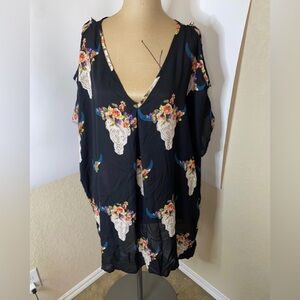 Women’s Peach Love California Bull Blouse Size 1x